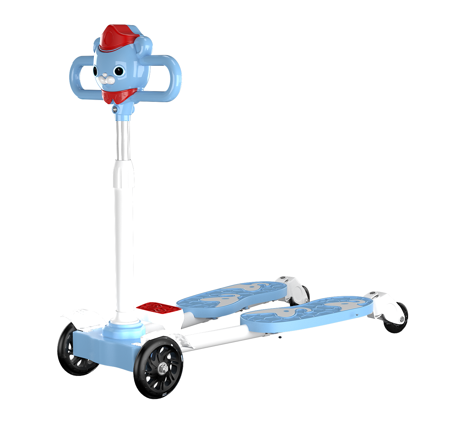 儿童滑板车210岁男女女孩四轮剪刀车蛙双脚分开滑板车