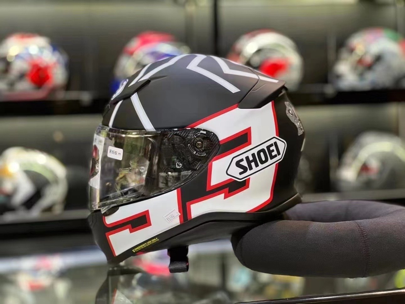 日本进口shoeiz7招财猫电镀摩托车头盔全盔男女尾翼电动车头盔