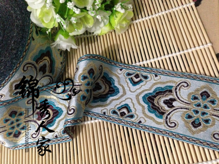 花边 古装汉服cos娃衣刺绣花边民族花边包边 衣领袖口织带 6cm宽