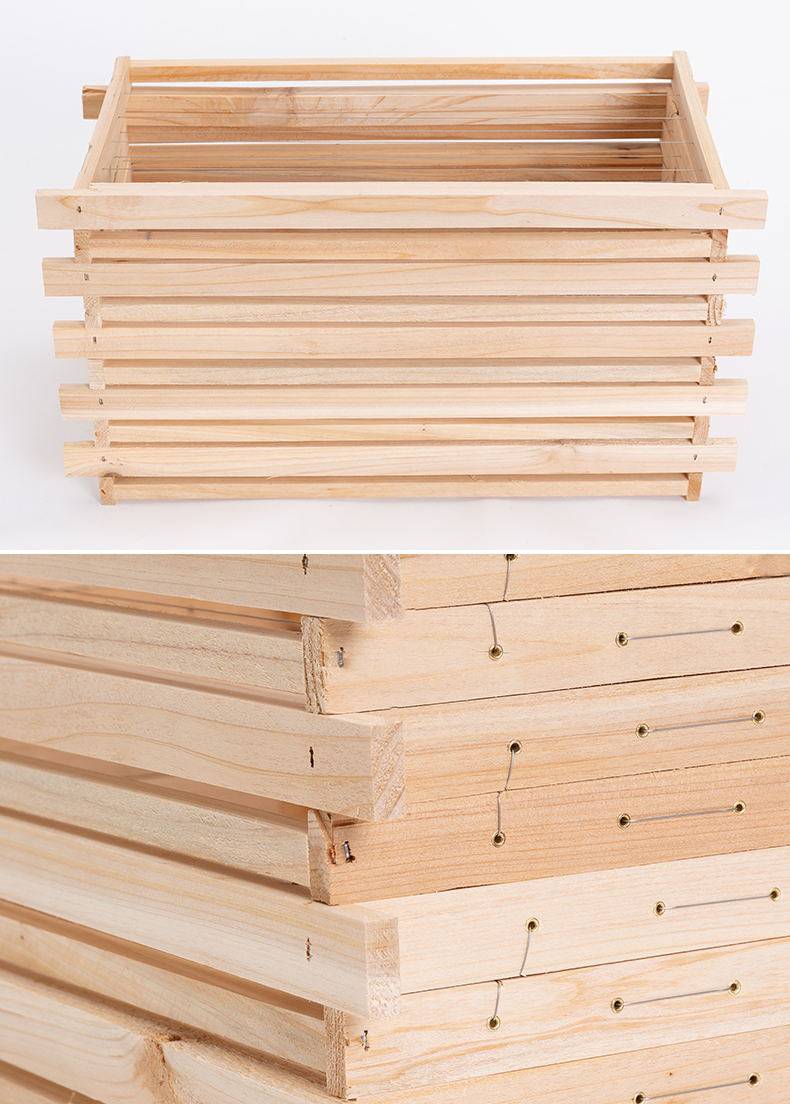 养蜂杉木成品巢框半成品松木杂木框子中蜂意蜂带框巢础铜眼包邮