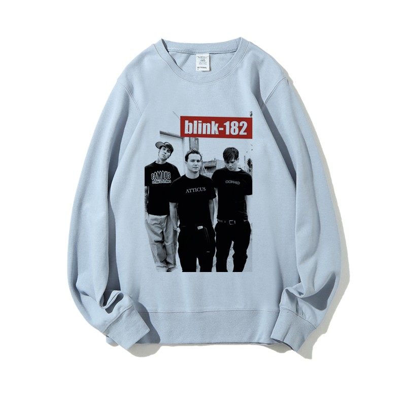 欧美摇滚朋克乐队blink182笑脸周边春秋圆领卫衣卫衣