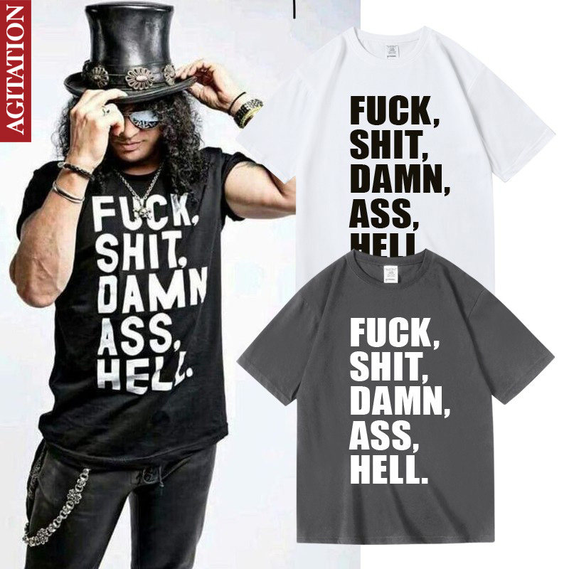 axl枪花同款slash枪炮玫瑰gunsnrose周边衣服摇滚纯棉t恤