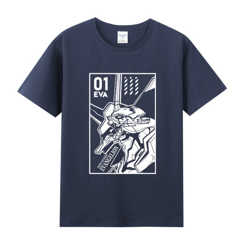 二次元eva01机甲新世纪福音战士真嗣宽松印花纯棉t恤
