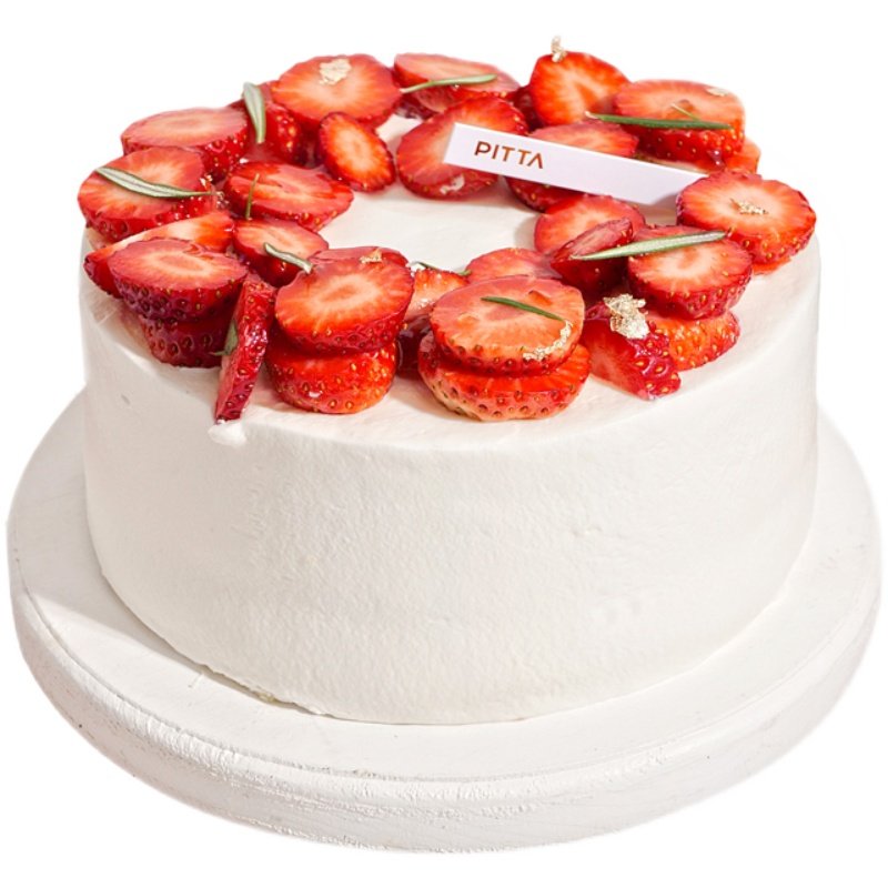 pitata草莓爆浆新鲜水果生日蛋糕低糖无糖动物奶油新鲜生日蛋糕