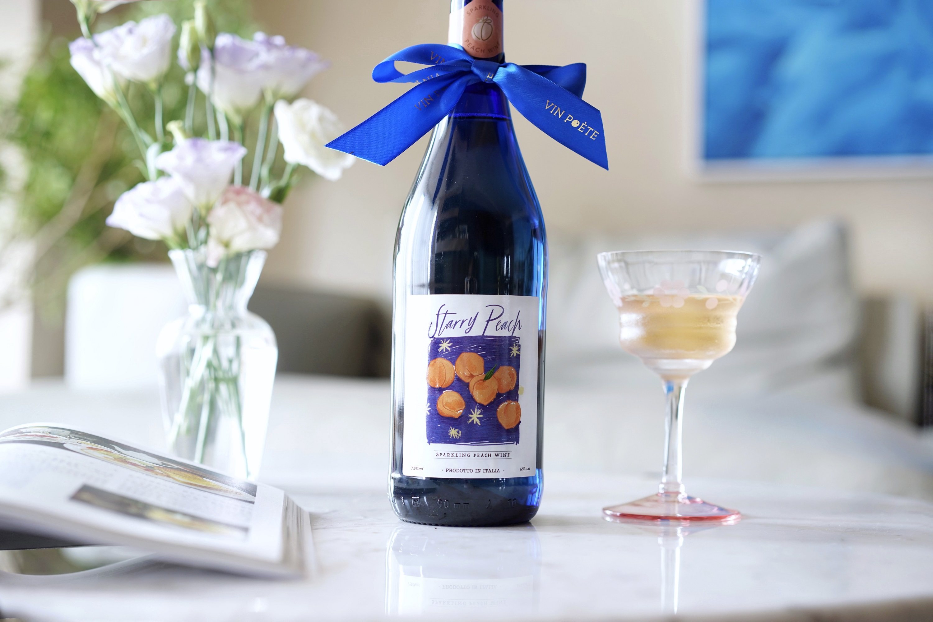 爽口意大利starrypeach星桃桃子甜型起泡少女气泡起泡及香槟葡萄酒
