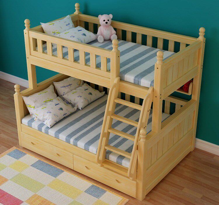 实木上下床成人二层下铺儿童童子母床现代简约高低高低