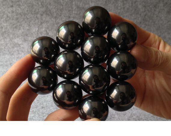 抛光黑色保健圆磁吸铁石魔力磁珠15mm磁球儿童塑料积木