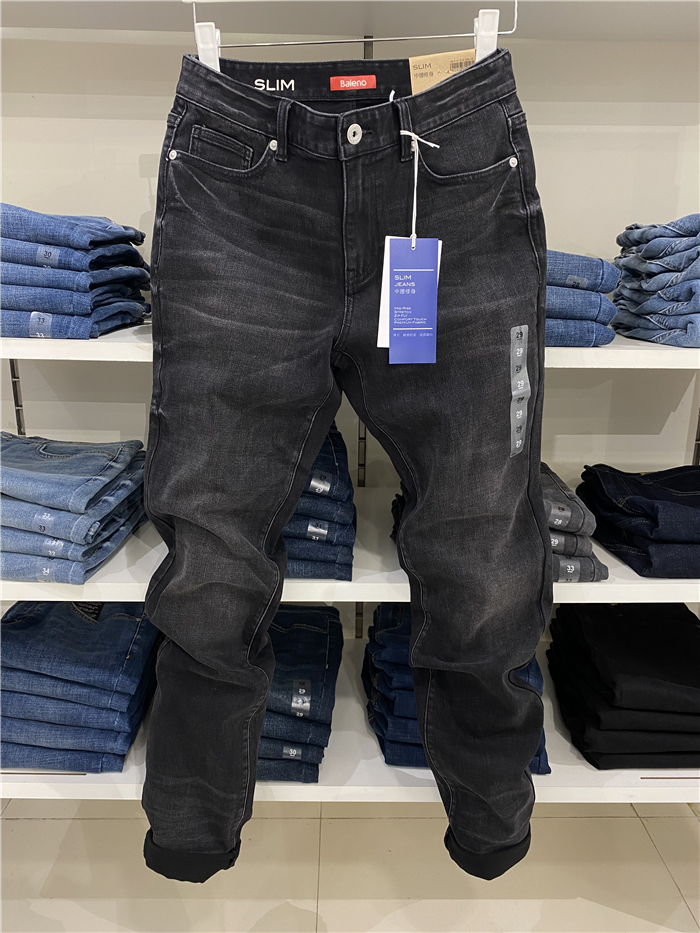 班尼路2020秋季新品 青少年中腰小直筒两面弹牛仔裤 男士休闲长裤