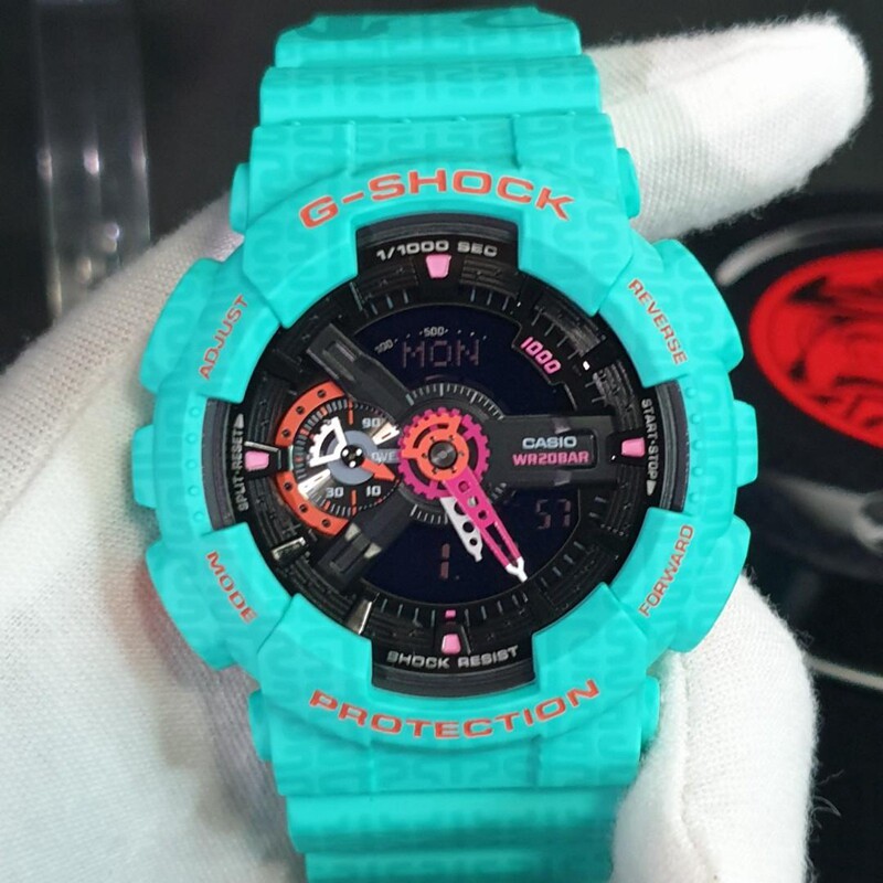 卡西欧gshock五虎上将关羽限量联名青绿色手表ga110sgg3a日韩腕表