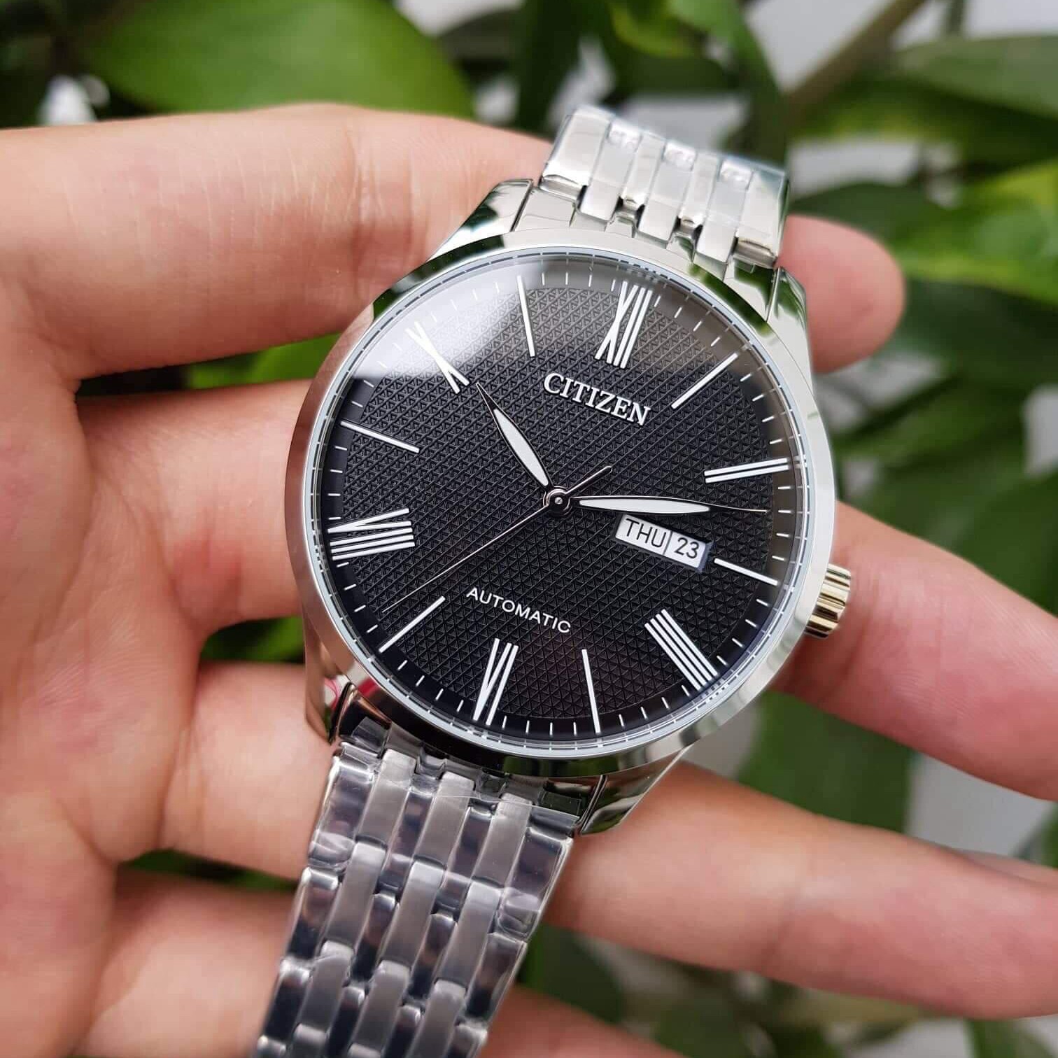 citizen西铁城自动自动机机械经典双历商务钢带男表日韩腕表