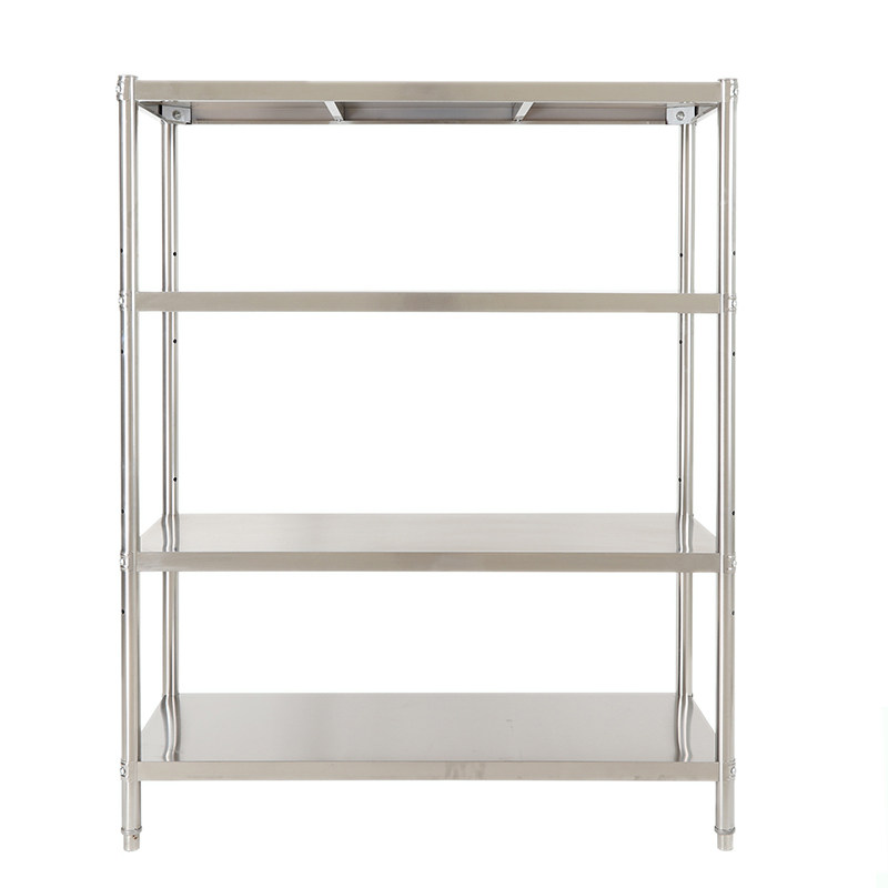 四层厨房置物架家用储藏室不锈钢货架多功能白钢货架子收纳架落地