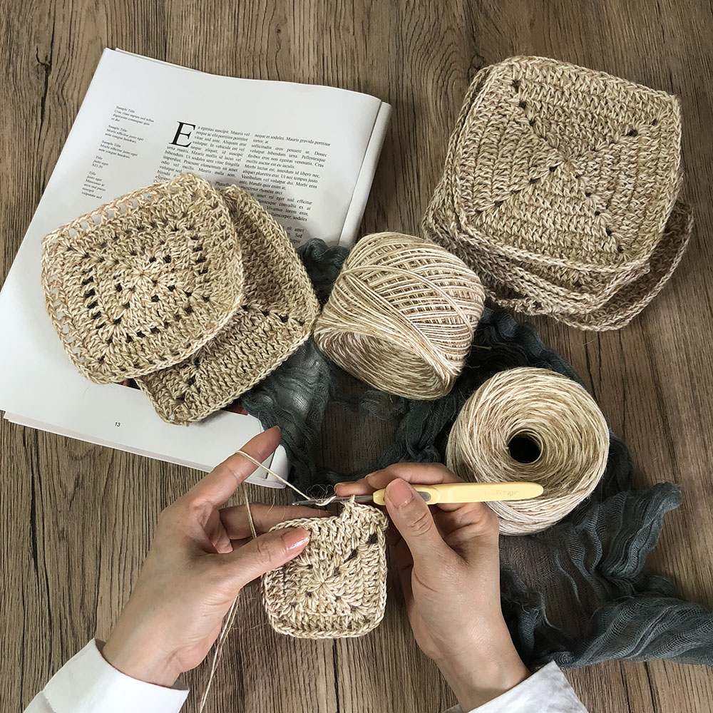 麻线编织棉线棉麻亚麻diy毛线线钩针线手工毛线