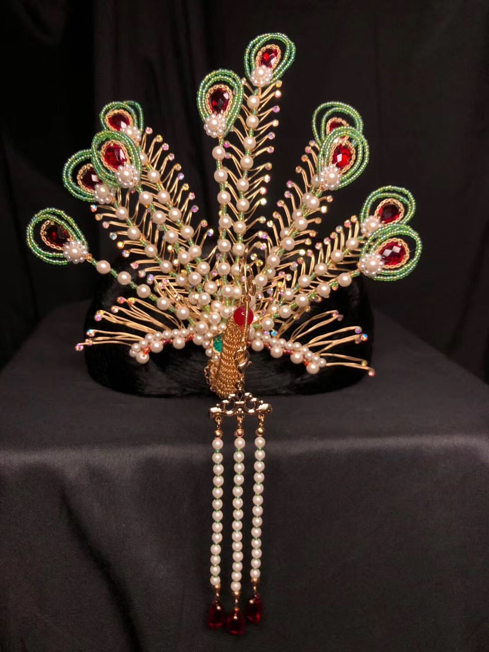 嘉怡原创古风汉服配饰古装头饰金丝凤发冠凤钗发饰