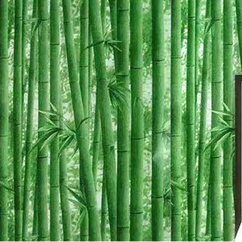 中式竹子林图案壁纸电视背景水墨玄关走廊风景清新绿创意古典低价
