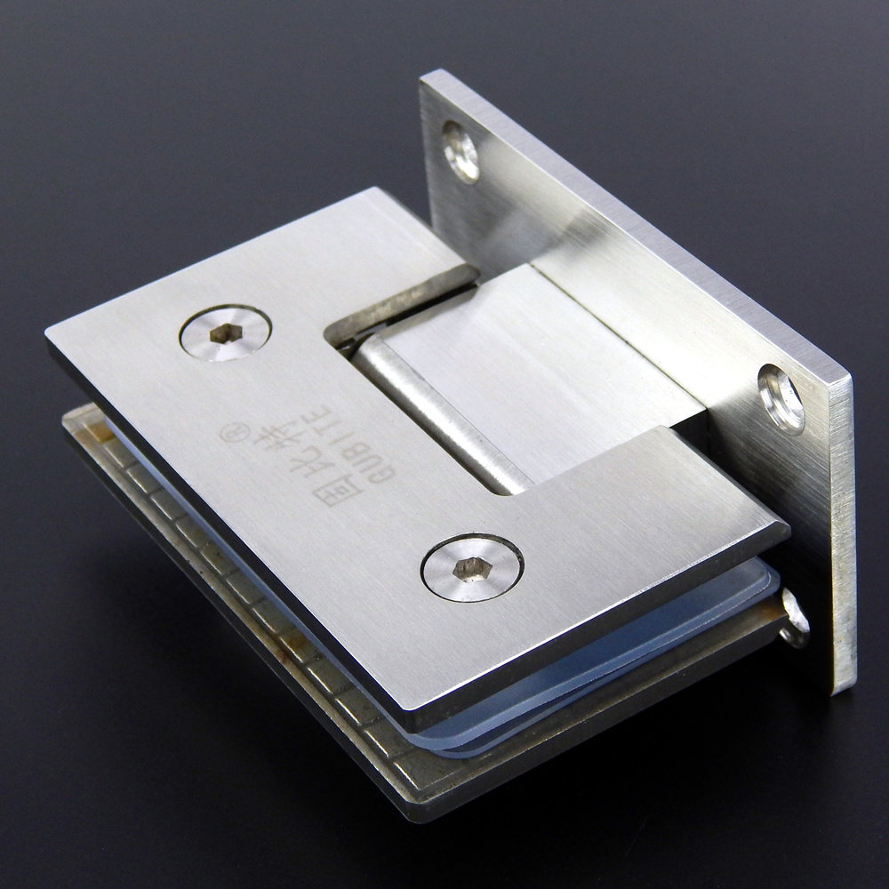 不锈钢浴室夹无框门玻璃夹淋浴房铰链浴室门夹90度双向玻璃门合页