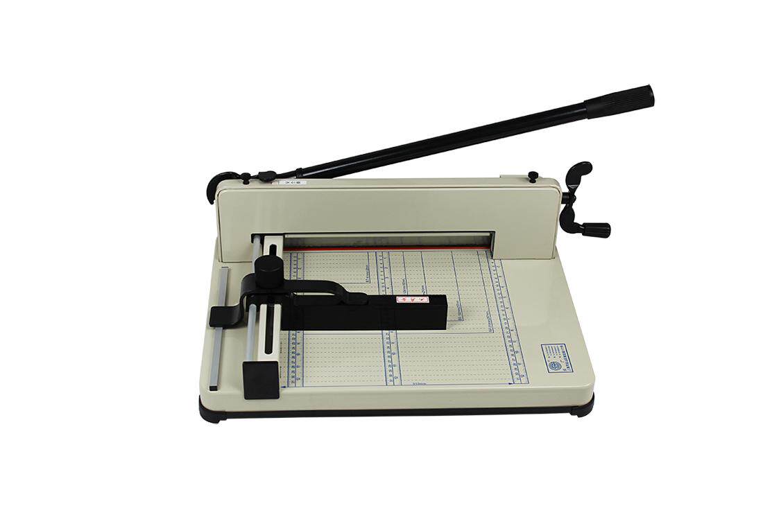 云广858a4手动切纸机厘米裁纸机厚层标书菜谱相册切纸机