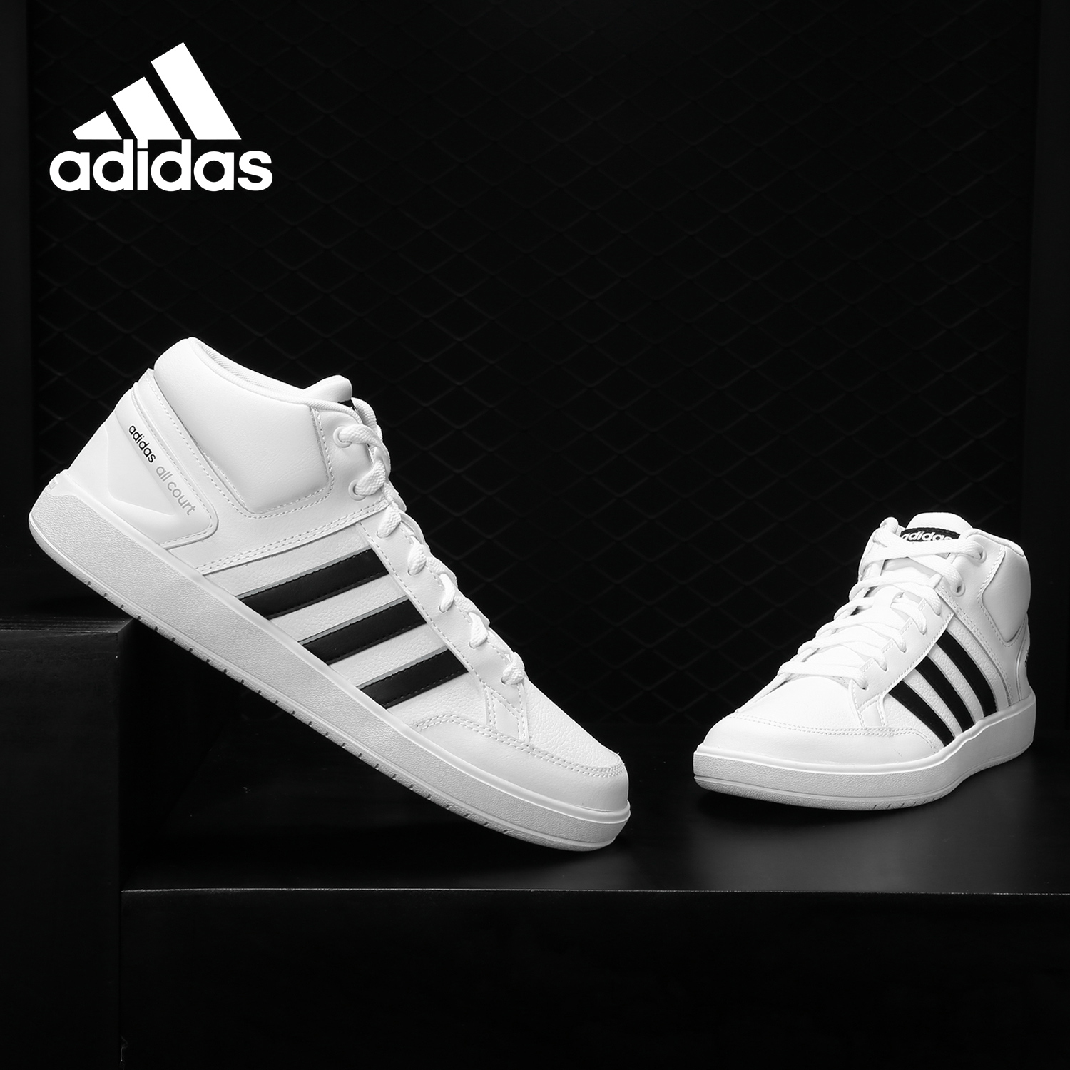 adidas阿迪达斯cfallcourtmid男子高帮运动鞋休闲板鞋