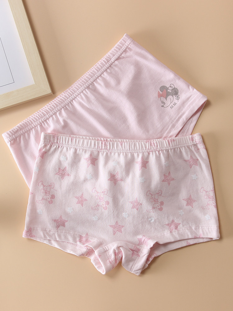 迪士尼平脚儿童短裤女孩四角中大女童内裤平角内裤