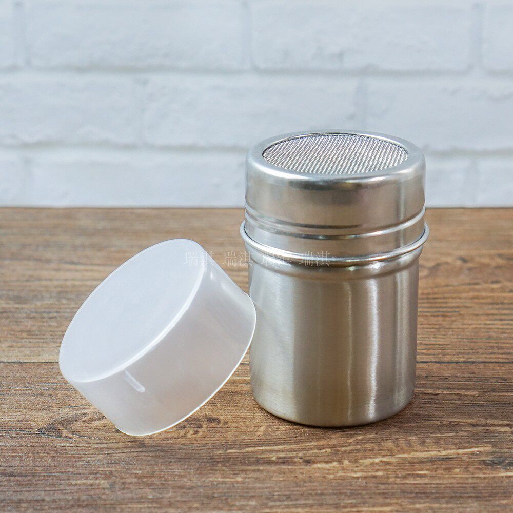 粉筒不锈钢撒粉罐咖啡抹茶可可撒粉筒网粉瓶带盖商用调味瓶罐