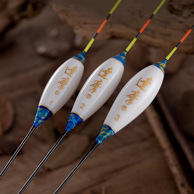 达摩浮漂正品kc29水滴型12片孔雀羽鱼漂高灵敏醒目加粗抗风鲫鲤漂