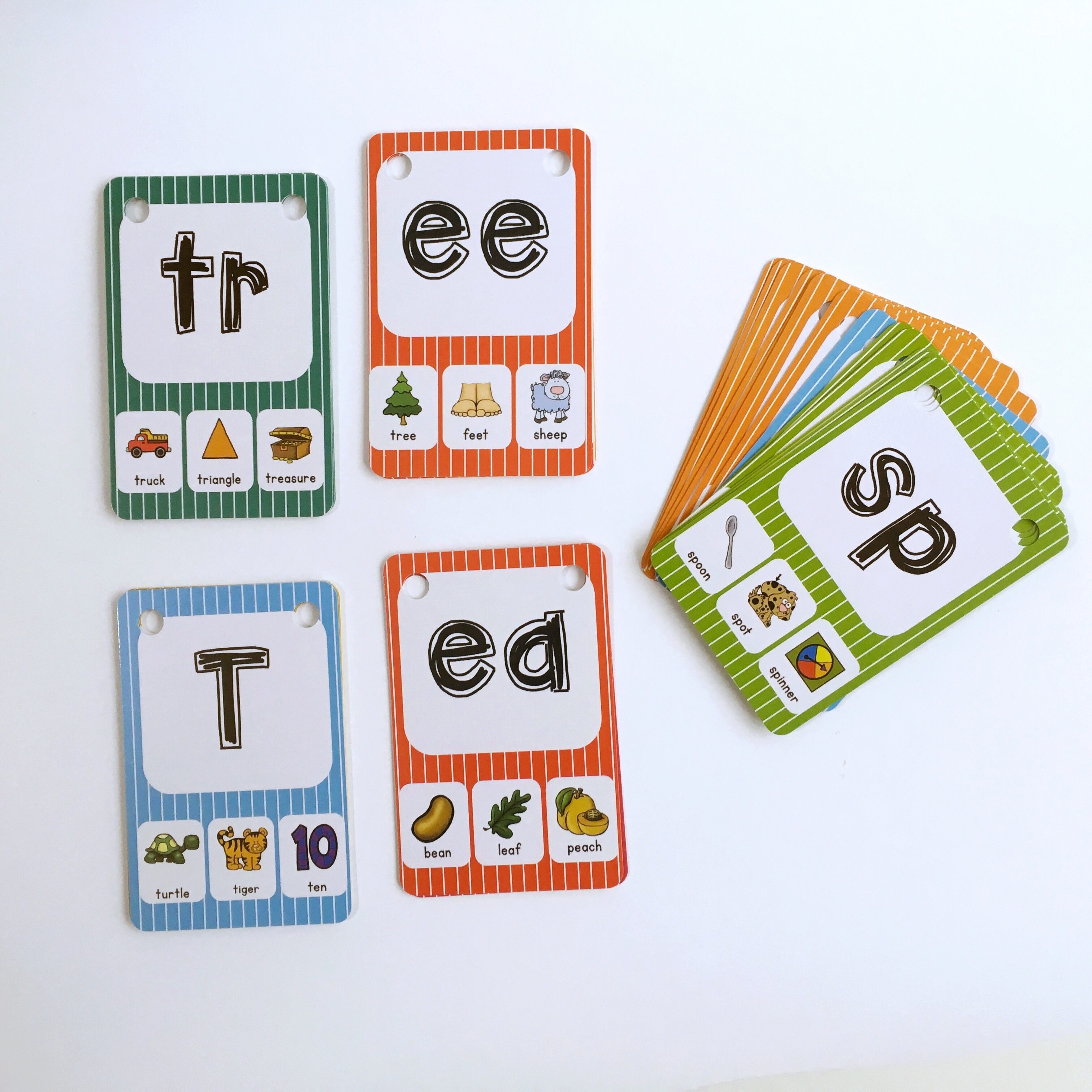 英语自然拼读phonics卡片128张少儿儿童英文发音玩具挂图