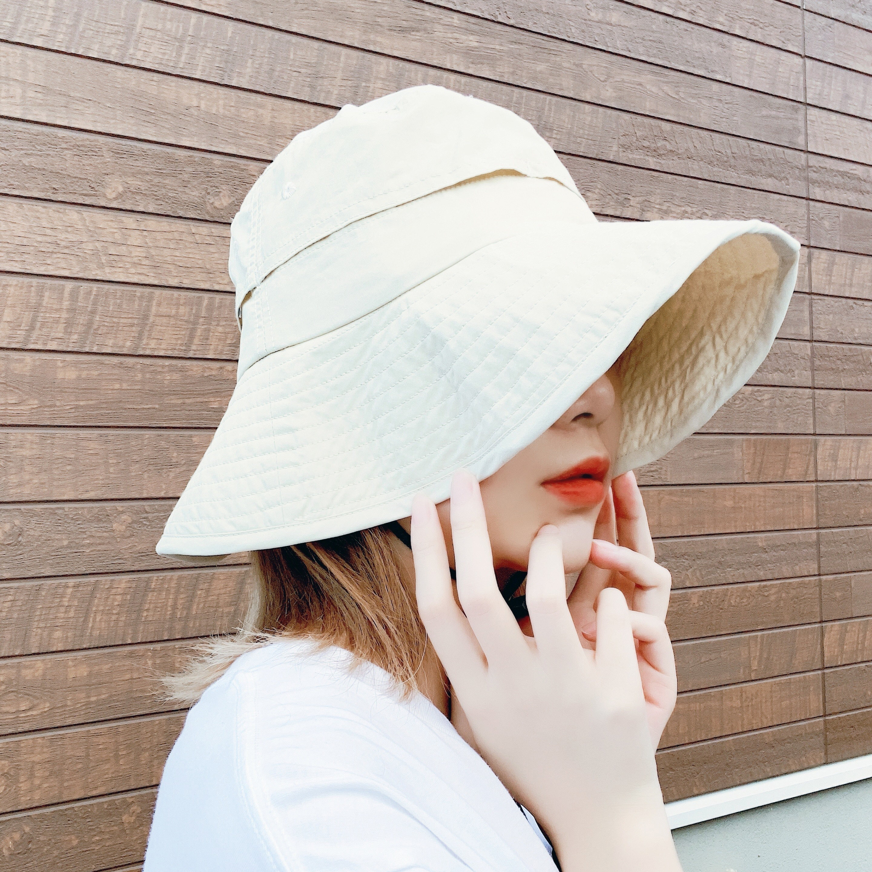 现货日本shukiku遮阳帽大帽防晒渔夫帽凉帽子