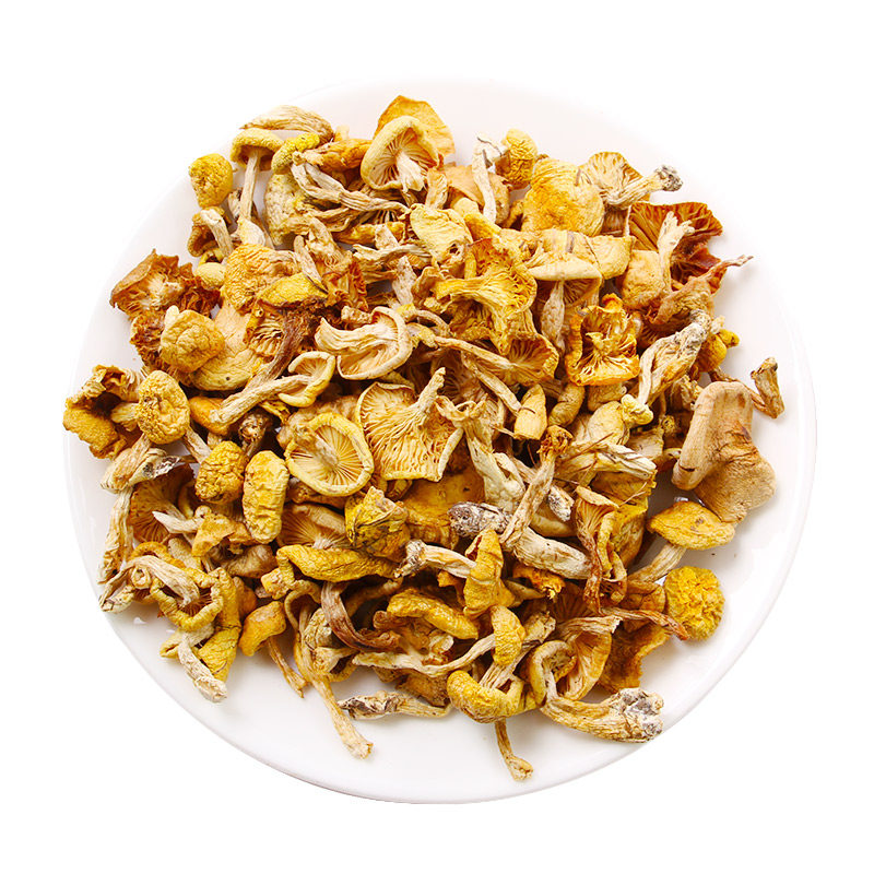 纯天然野生小黄蘑菇大兴安岭东北特产干菌黄油无根香菇类