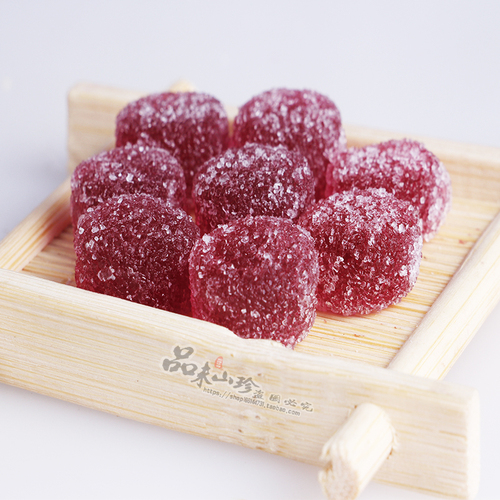 东北特产漠河儿童零食树莓味糖果蓝梅野生蓝莓原汁糖水果软糖400g