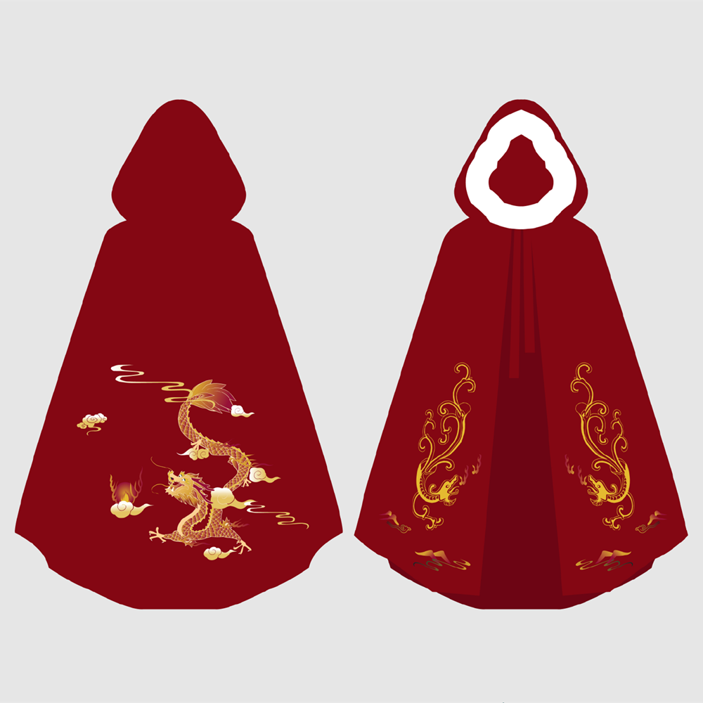 汉服斗外出披风原创男童中国国风加厚冬季长款披风