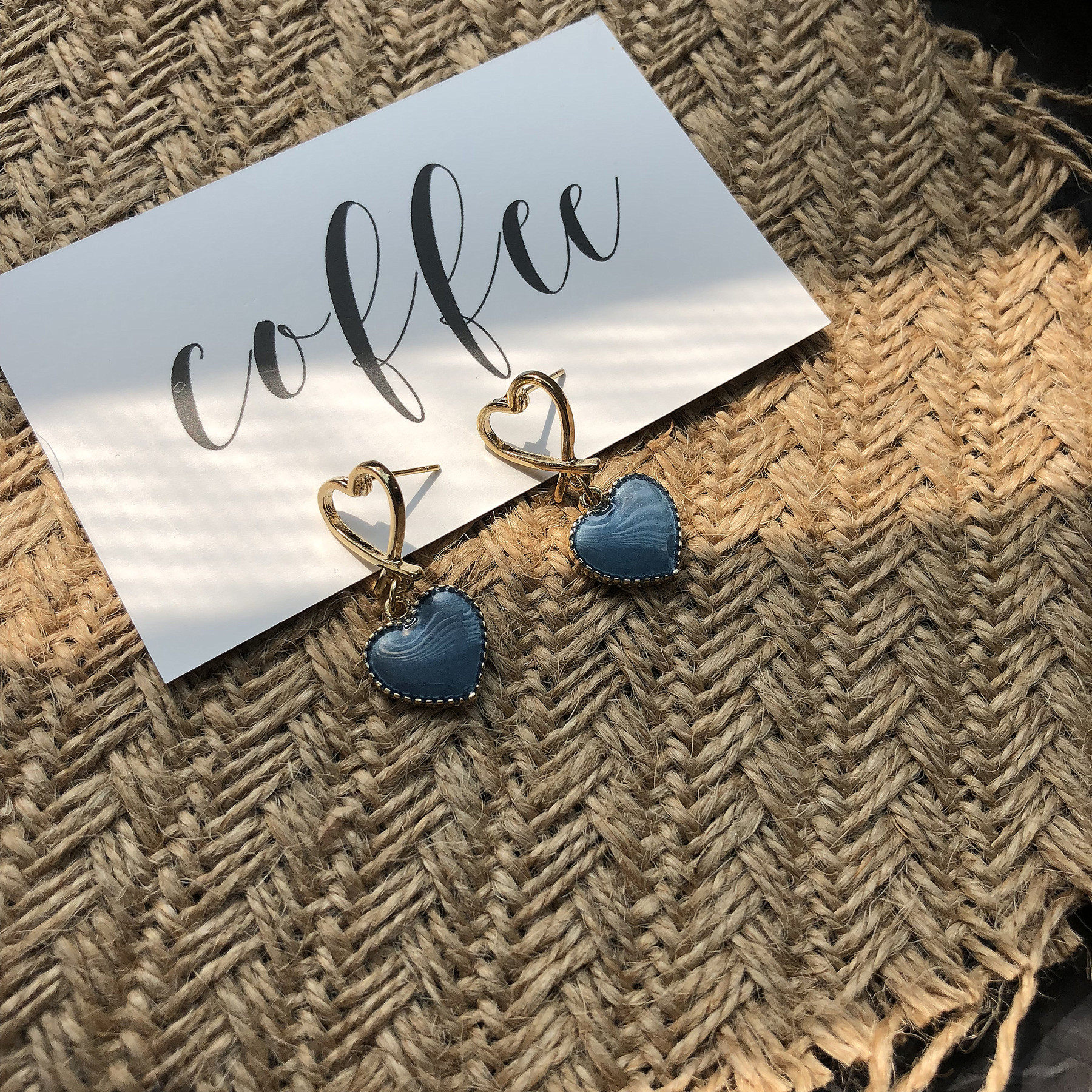 包邮新鲜出炉普通针女日系甜美少女心简约爱心形耳钉