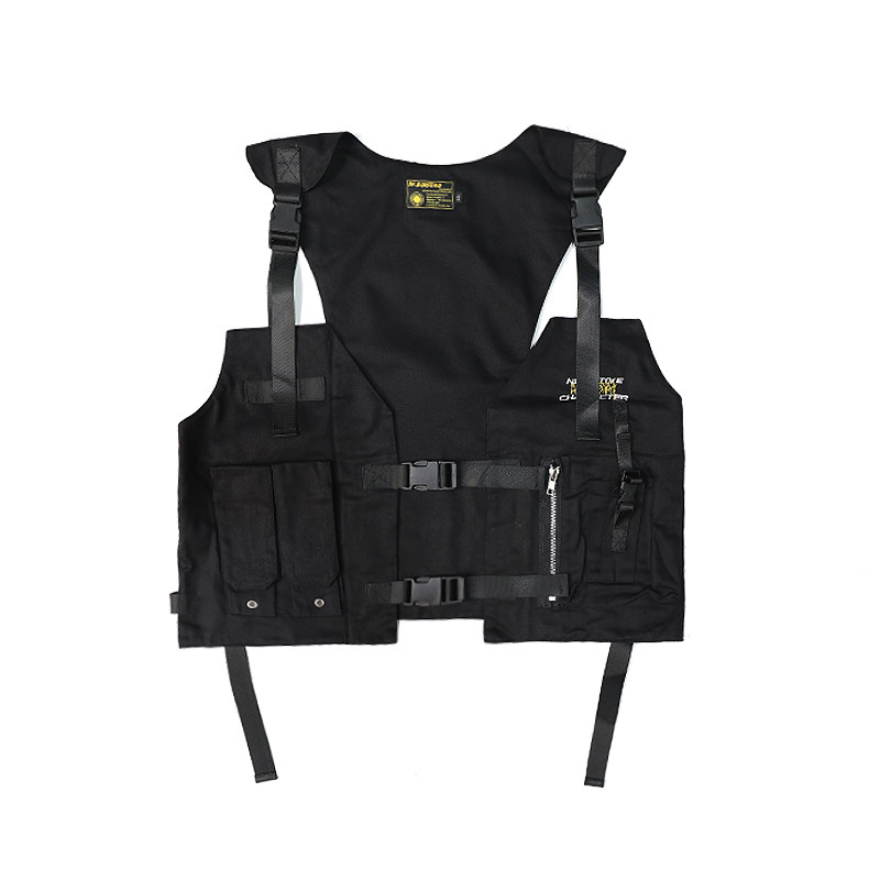 原创国潮ins风机能战术马甲 潮人军事多口袋立体剪裁功能工装背心