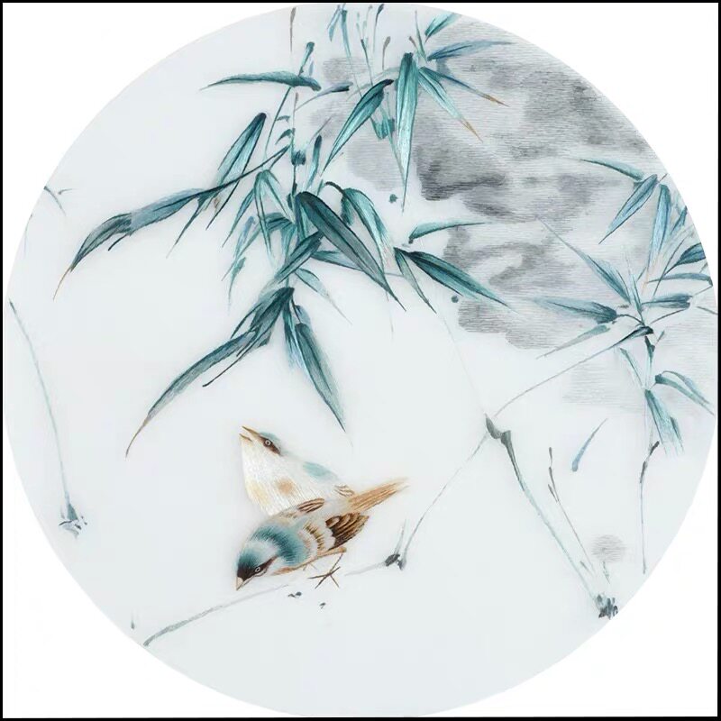 包邮苏绣diy初学套件针迹小清新竹子手工刺绣苏绣