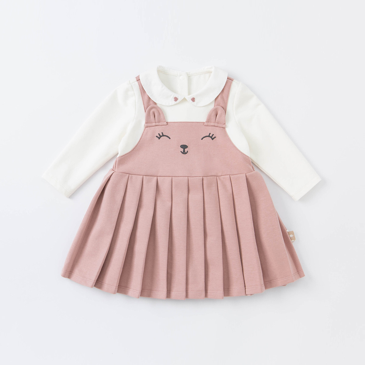 戴维贝拉女童连衣裙儿童裙子春秋秋装新款小童宝宝连衣裙