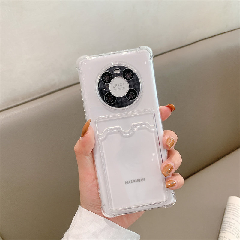 防摔卡包mate40pro适用华为p40手机机壳p30硅胶手机保护套