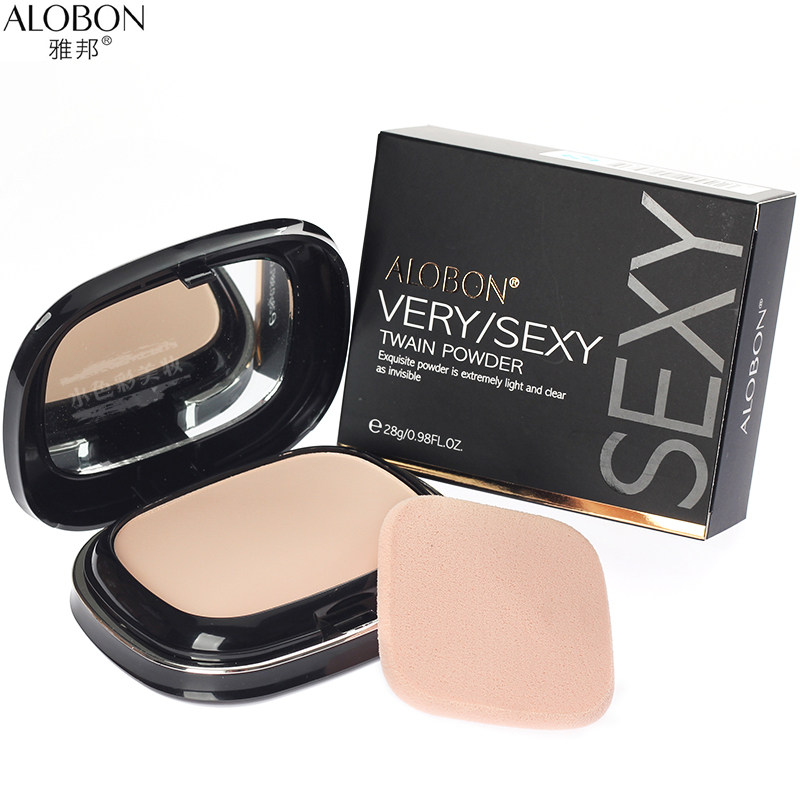 雅邦粉饼白皙遮瑕控油定妆双层干湿两用持久粉饼