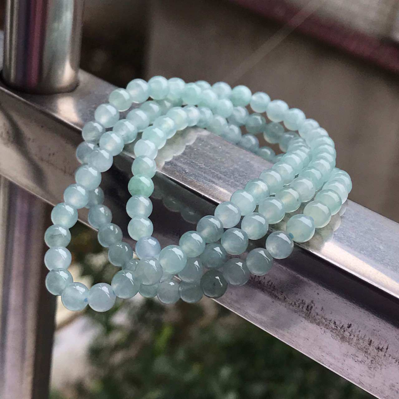 天然翡翠货冰种晴水圆珠手链多圈手其他