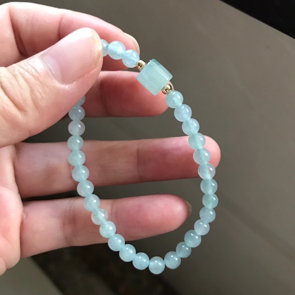 天然翡翠货冰种圆珠手串路路通手链其他