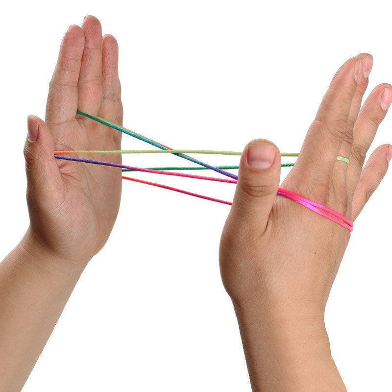 儿童翻花绳子专用幼儿园学生翻手七彩彩色怀旧其他户外休闲玩具