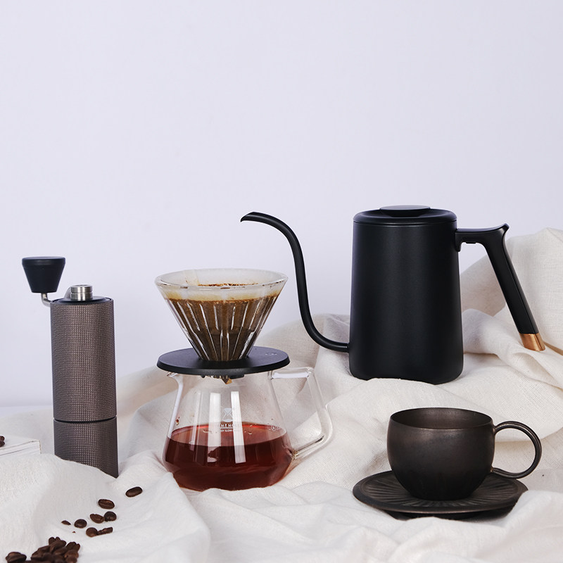 泰摩全套手冲咖啡礼盒鱼手冲壶栗子磨豆机冰瞳咖啡套具