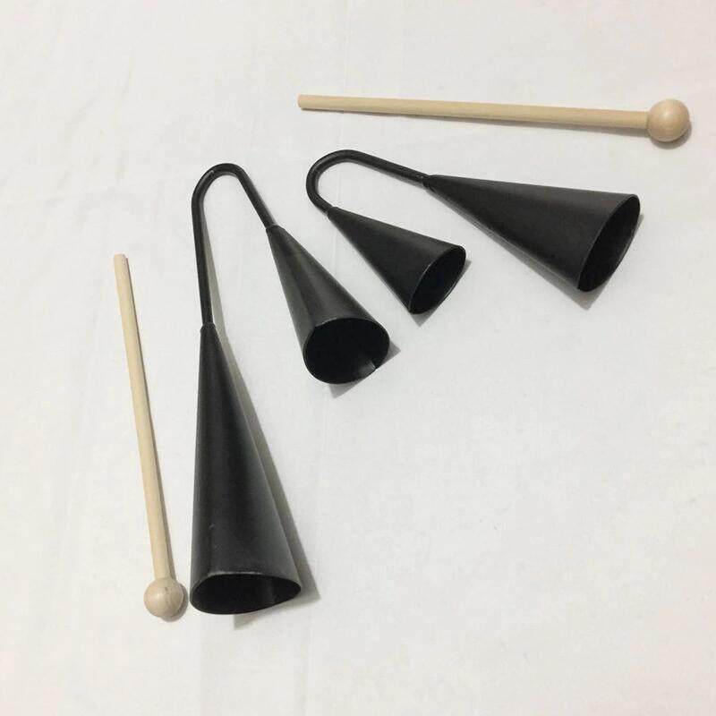 包邮奥尔夫乐器喇叭筒儿童打击乐器响筒金属双响双音打击乐器