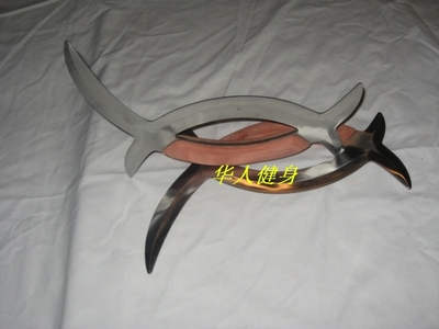 母钺双钺鸳鸯不锈钢鸡爪十八般兵器送包更多武术装备