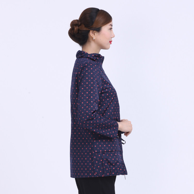 陶玉梅风衣女短款修身显瘦立领中老年女装上衣外套女j31y518