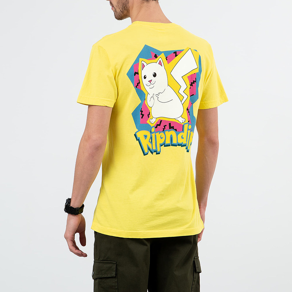 ripndip美国潮牌现货catchemall皮卡丘贱猫情侣t恤