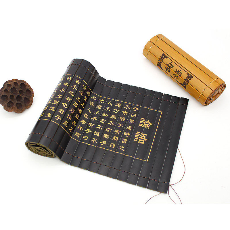 竹简空白竹书儿童表演道具diy定制竹子雕工竹编