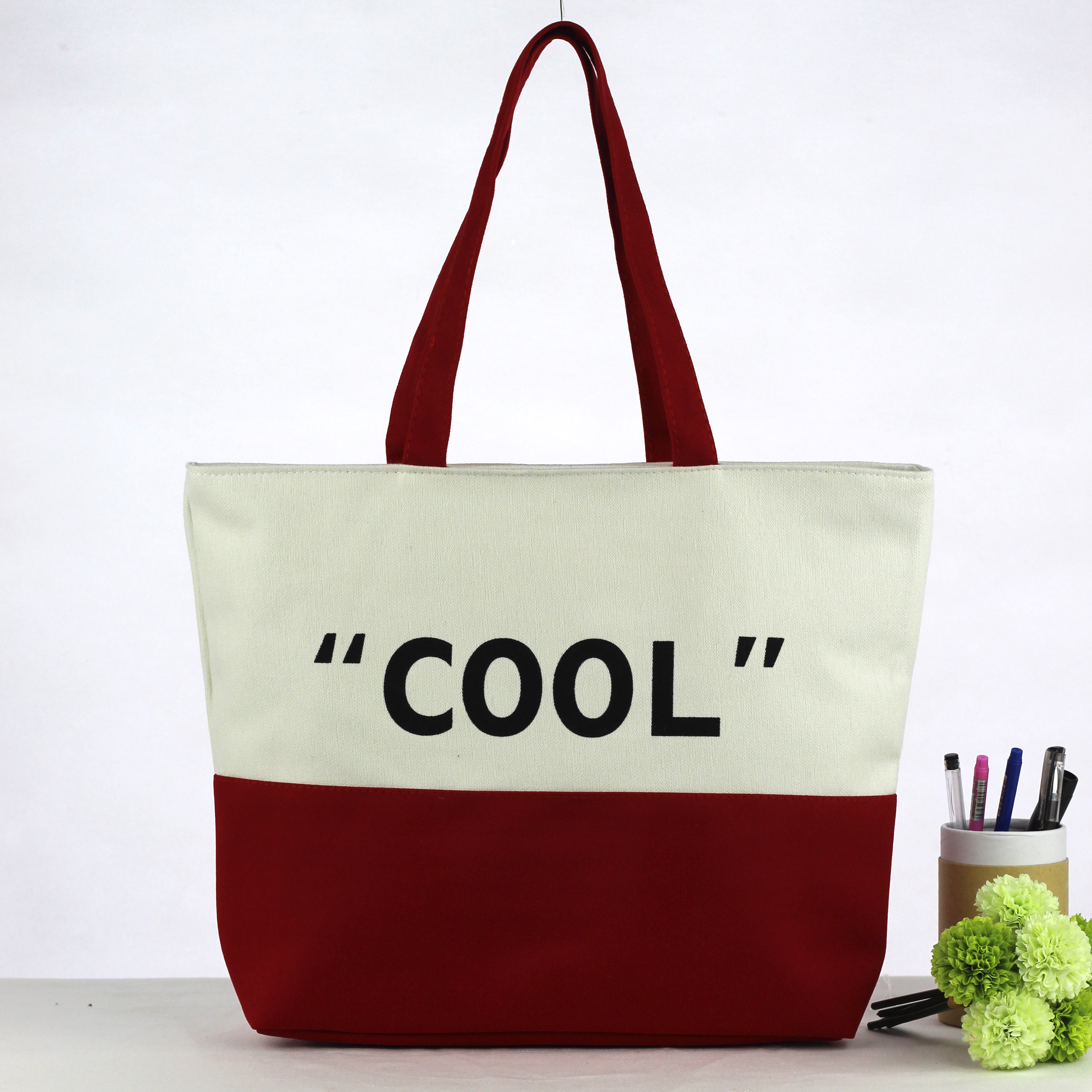 帆布包女单肩韩国环保购物袋男学生袋子拎书帆布袋手提大号大容量