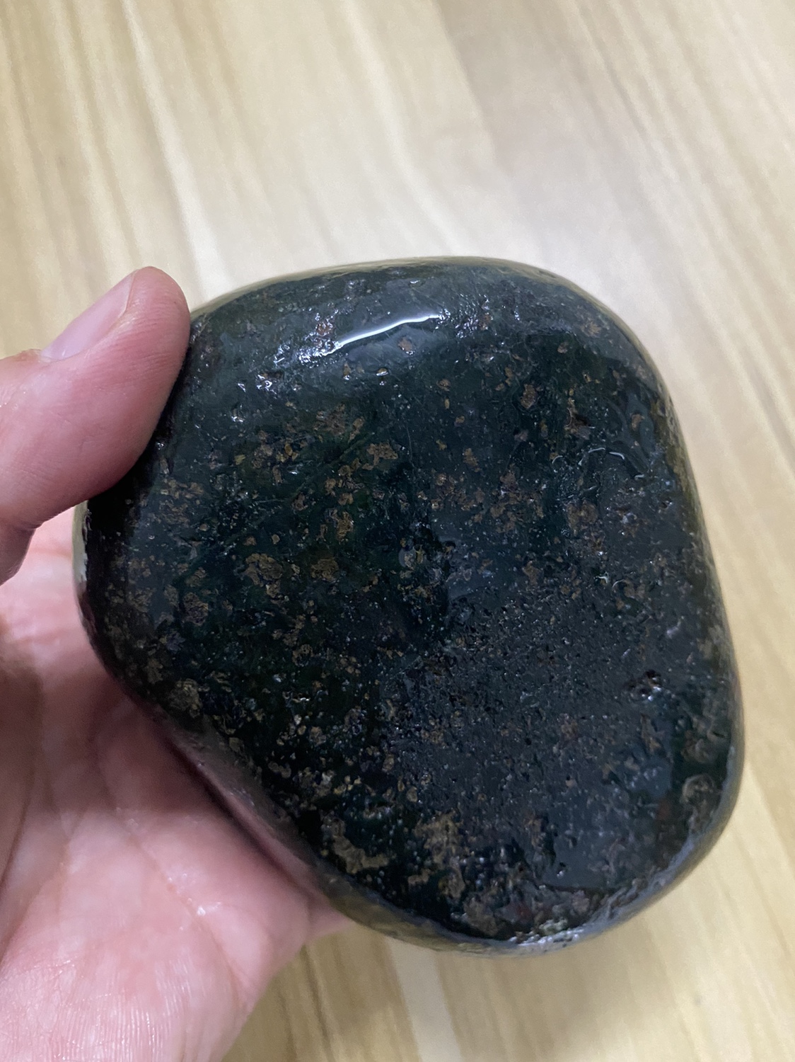 西藏玉石原石籽料手把件石头陨石药王石摆件磁性蛇纹尖藏玉天然_十块