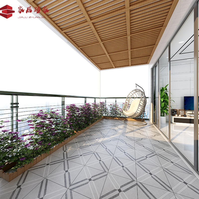 别墅户外阳台地砖400x400院子凹凸凸面防滑瓷砖仿古砖包括文化石