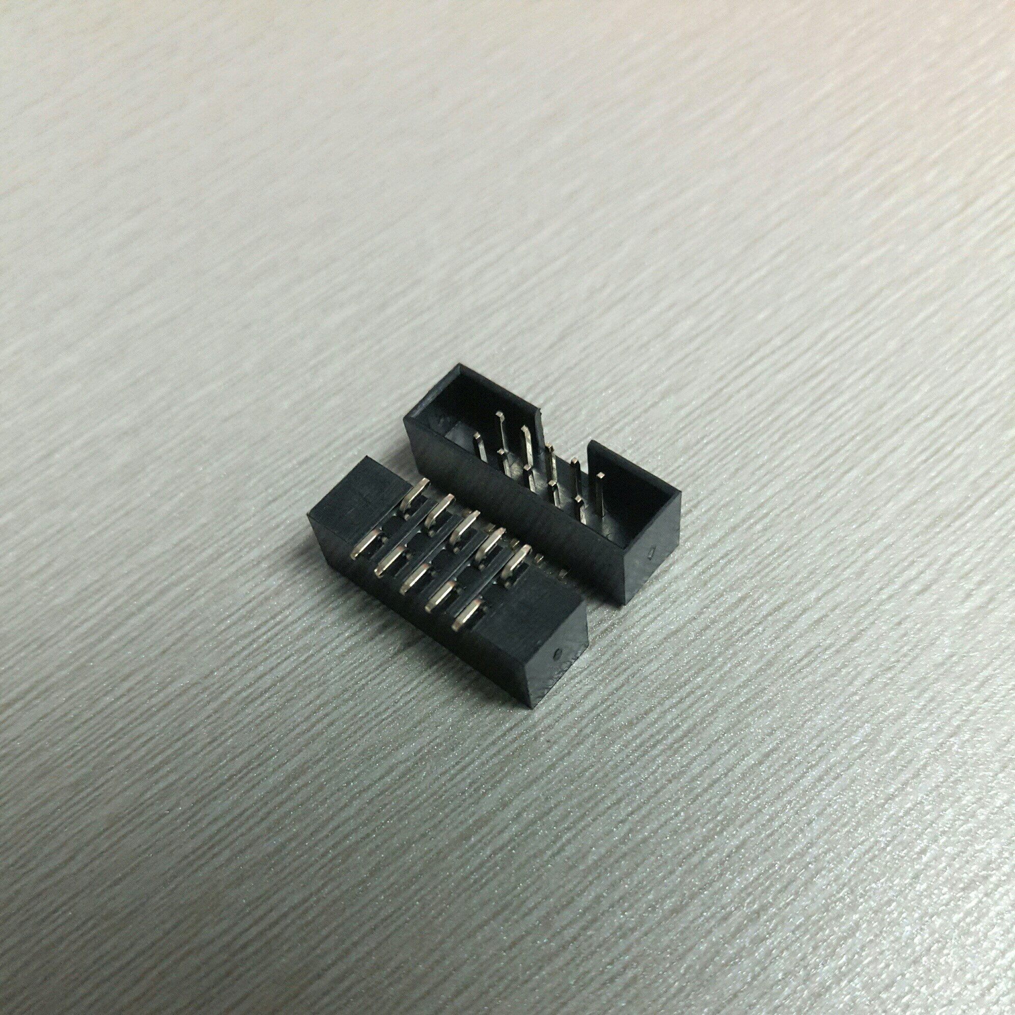 2.0mm间距贴片简易牛角10pin表贴简牛插座新品连接器