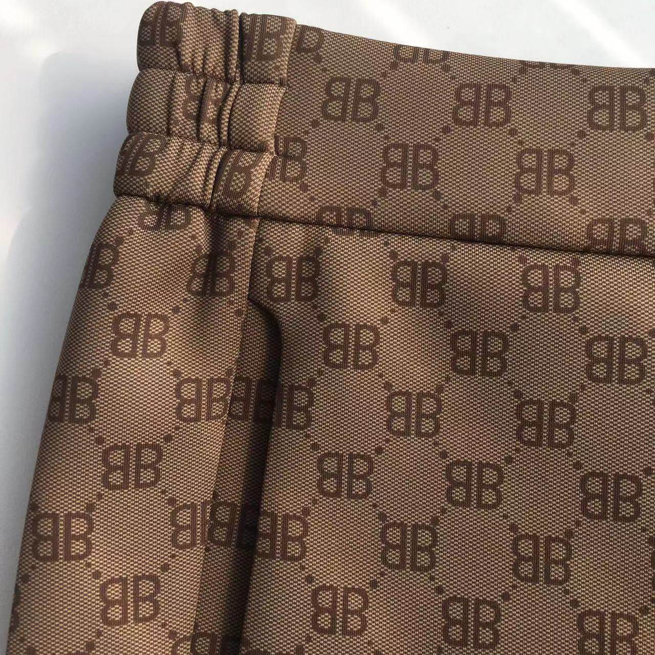 女裤鑫娅丽贝卡22121秋冬空气棉超9分裤咖色大码休闲裤