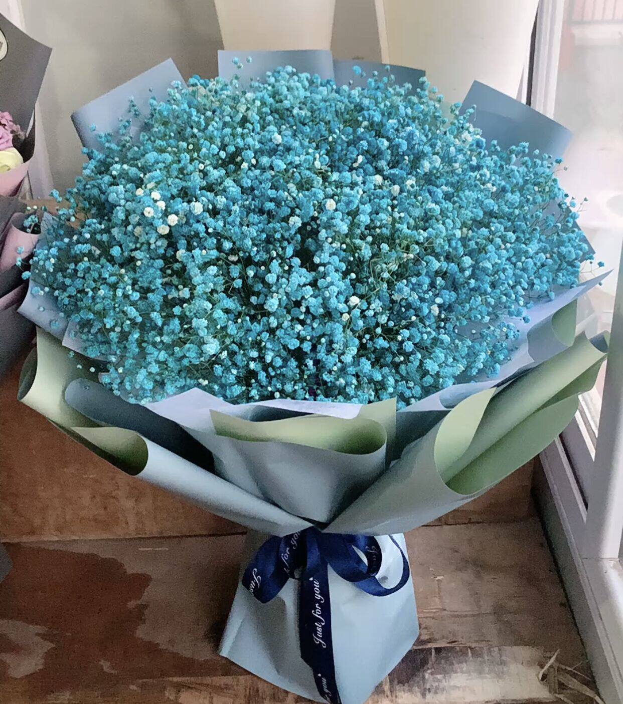 满天星花束烟台鲜花速递同城配送龙口莱阳招远莱州鲜花速递同城